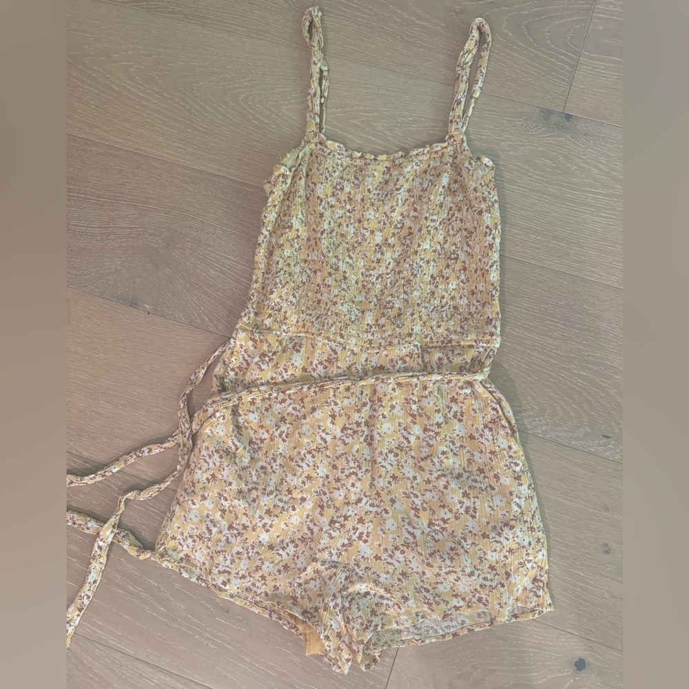 Floral Yellow Romper